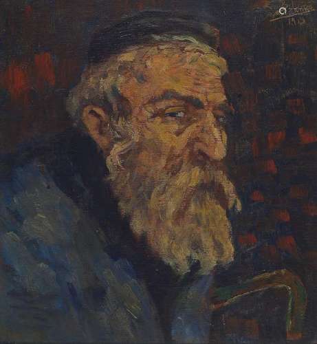 Richard Bloos, 1878-1957, portrait of a bearded