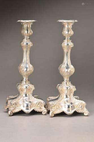 A pair of candlesticks, France, 2nd half 19th century