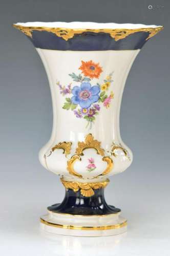 vase, Meissen, 20th c., 2. choice, partially cobalt