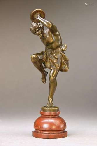 Ernest Rancoulet, 1870-1915, bronze sculpture,dancing