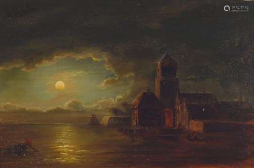 Late romantic artist, late 19th century, Lunarlandscape