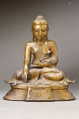 Buddha, Burmese, around 1880/1900, Bronze, grown