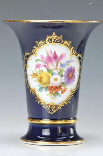 vase, Meissen, 1940/1950s, cobalt blue ground, in the