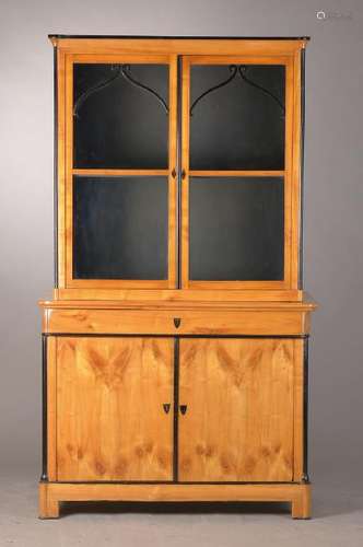 glass fronted cabinet, Biedermeier style, 20thc.,