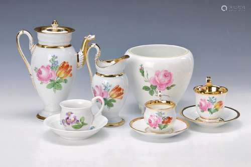 Set, Meissen, Middle until 2.h.19.th c., swan handles