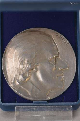 Art Nouveau medal, representation of Schiller's