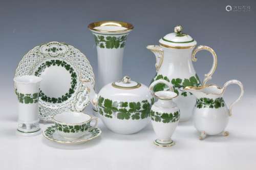 extensive tea set, Meissen, mostly around 1890until