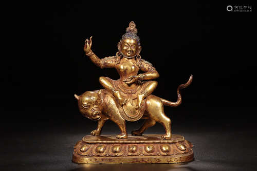 A GILT BRONZE BUDDHA