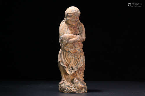 A CHENXIANG WOOD CHARACTER ORNAMENT WITH TOAD