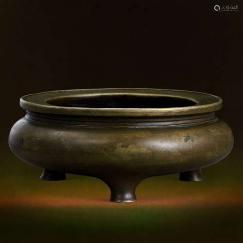 清中期 铜鬲式炉