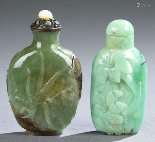 2 Hardstone snuff bottles.