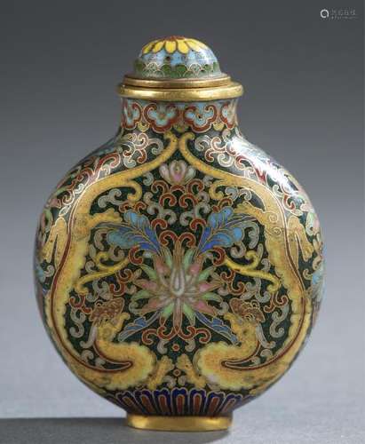 Cloisonne snuff bottle.