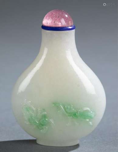 Jadeite snuff bottle.