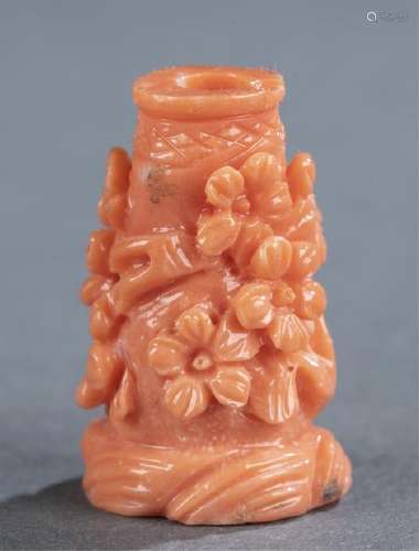 Small coral snuff bottle.