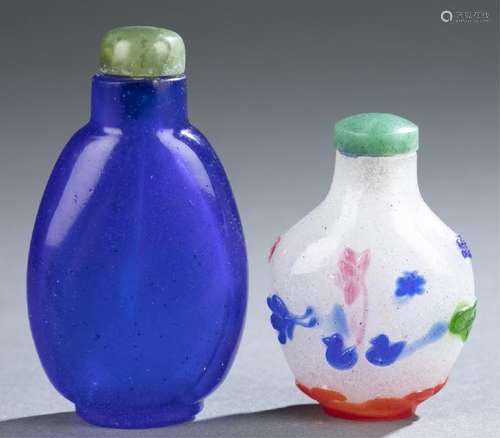 2 Peking glass snuff bottles.