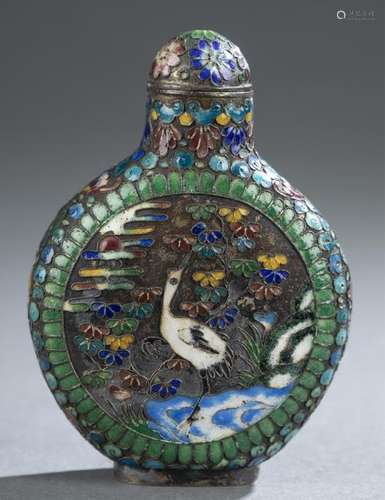 Cloisonne snuff bottle.