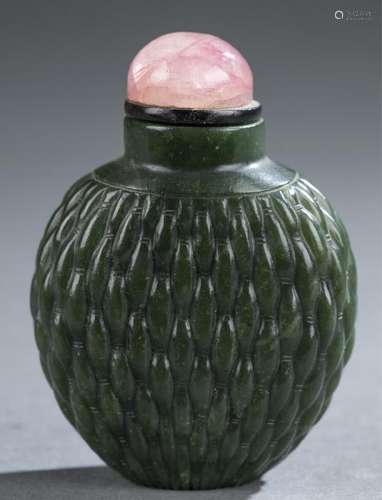 Spinach jade snuff bottle.