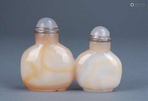 Agate double snuff bottle.