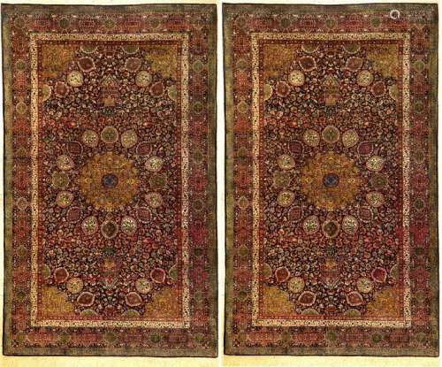 A Pair Of Lahore 'Merino-Wool' Rugs (Ardebil Sheik-Safi