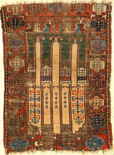 Rare Konya Karapinar 'Prayer Rug' (With Camel-Wool