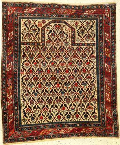 Very Fine & Rare Shirvan 'Prayer Rug' (With Silk &