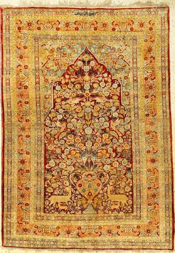 Fine Silk Tabriz Rug 'Made On Order For Zakarol Malek'