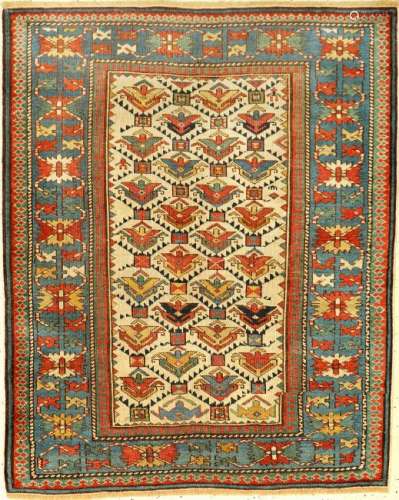 Fine White Ground Kuba Shirvan Rug,