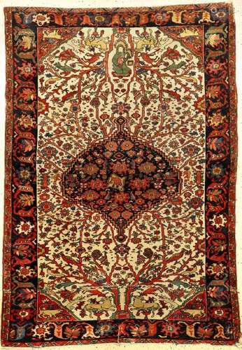 Very Fine & Unique Mishan Malayer Rug (Maria & Jesus),