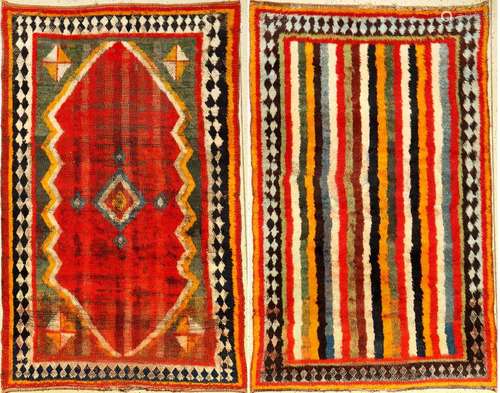 Rare 'Double-Sided' Qashqai Gabbeh Rug (Dorujeh),