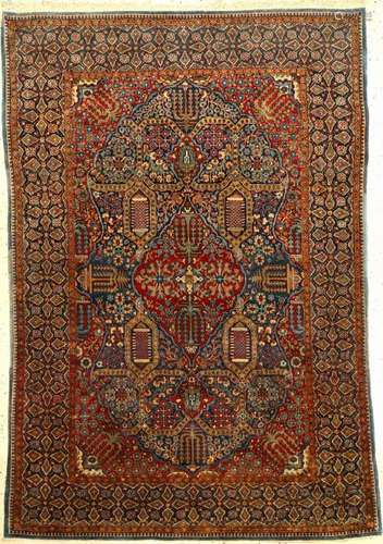 Fine & Rare Kurk Kashan 'Ateshoglou' Rug (Unique