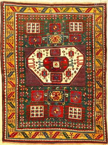 Green Karatchop Kazak Rug,