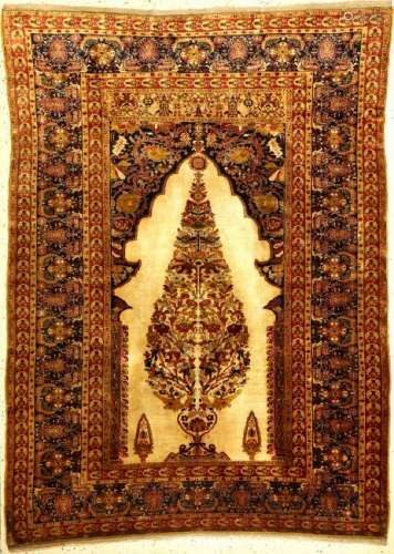 Very Fine Silk Sivas Rug (Tree Of Life),