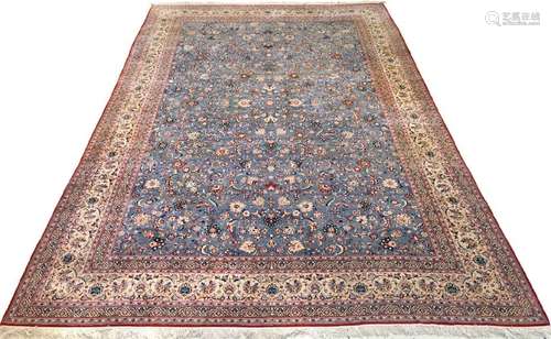 Fine Large Sky-Blue Nain Tudeshk 'Oversize Carpet',