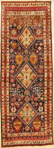 Rare 'Part Camel-Wool' Sauj Bulagh Runner,