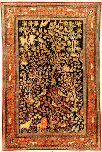 Fine 'Manchester' Kashan Rug (Paradise Design),