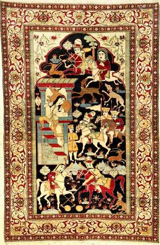 Fine & Rare Isfahan 'Ahmad' Pictorial Rug (Story Of