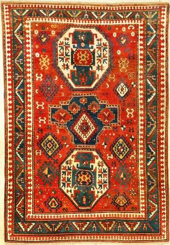 Tree Medallion Kazak Rug,