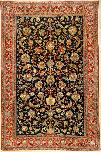 Fine Qum 'Shakeri' (Part-Silk) Carpet (Tree Of Life),