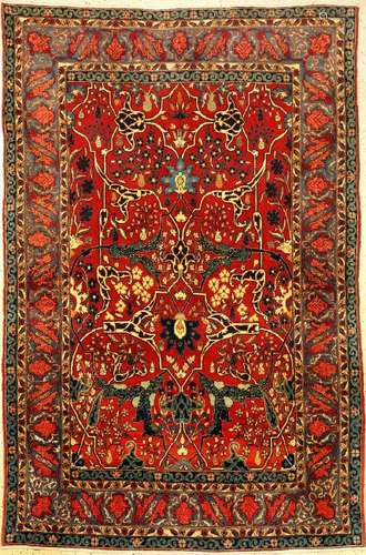 Fine Tehran 'Part-Silk' Rug,