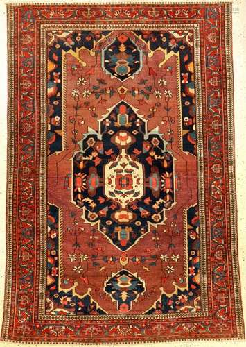 Rare Aubergine-Color Mishan-Malayer Rug,