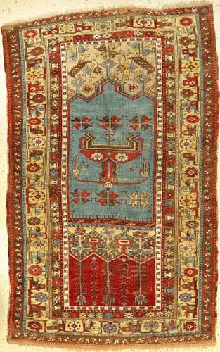 Early Sky-Blue Ladik 'Prayer Rug',