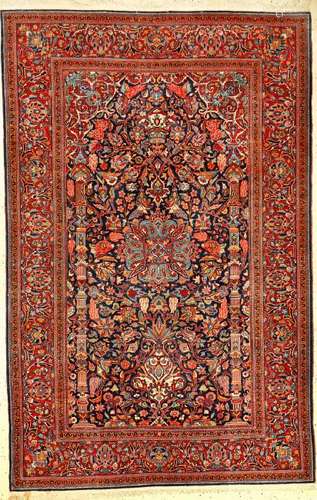 Fine Kurk Kashan Rug (King Crown),