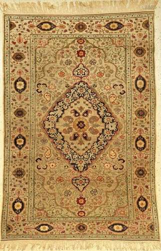 Fine Metal Ground Silk Kaisery 'Flosh' Rug,