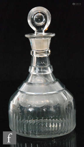 A late 18th Century Rodney or Ships decanter, possibly Cork,