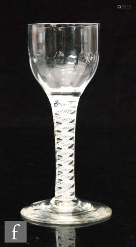 An 18th Century drinking glass circa 1765,