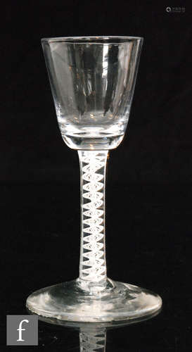 An 18th Century drinking glass circa 1765,