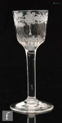 An 18th Century drinking glass with possible Jacobite significance circa 1750,