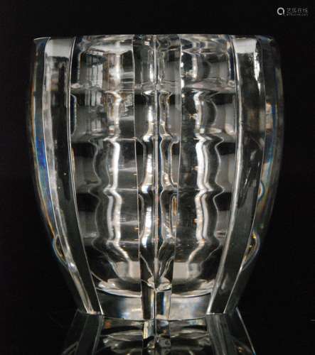 An Edvin Ohrstrom for Orrefors small clear crystal vase, 1937,