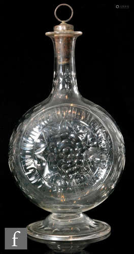 CHECK PATTERN BOOK REF An early 20th Century James Powell & Sons clear crystal glass decanter circa