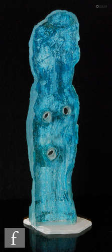 A large later 20th Century contemporary studio glass sculpture by Colin Reid in the form of a